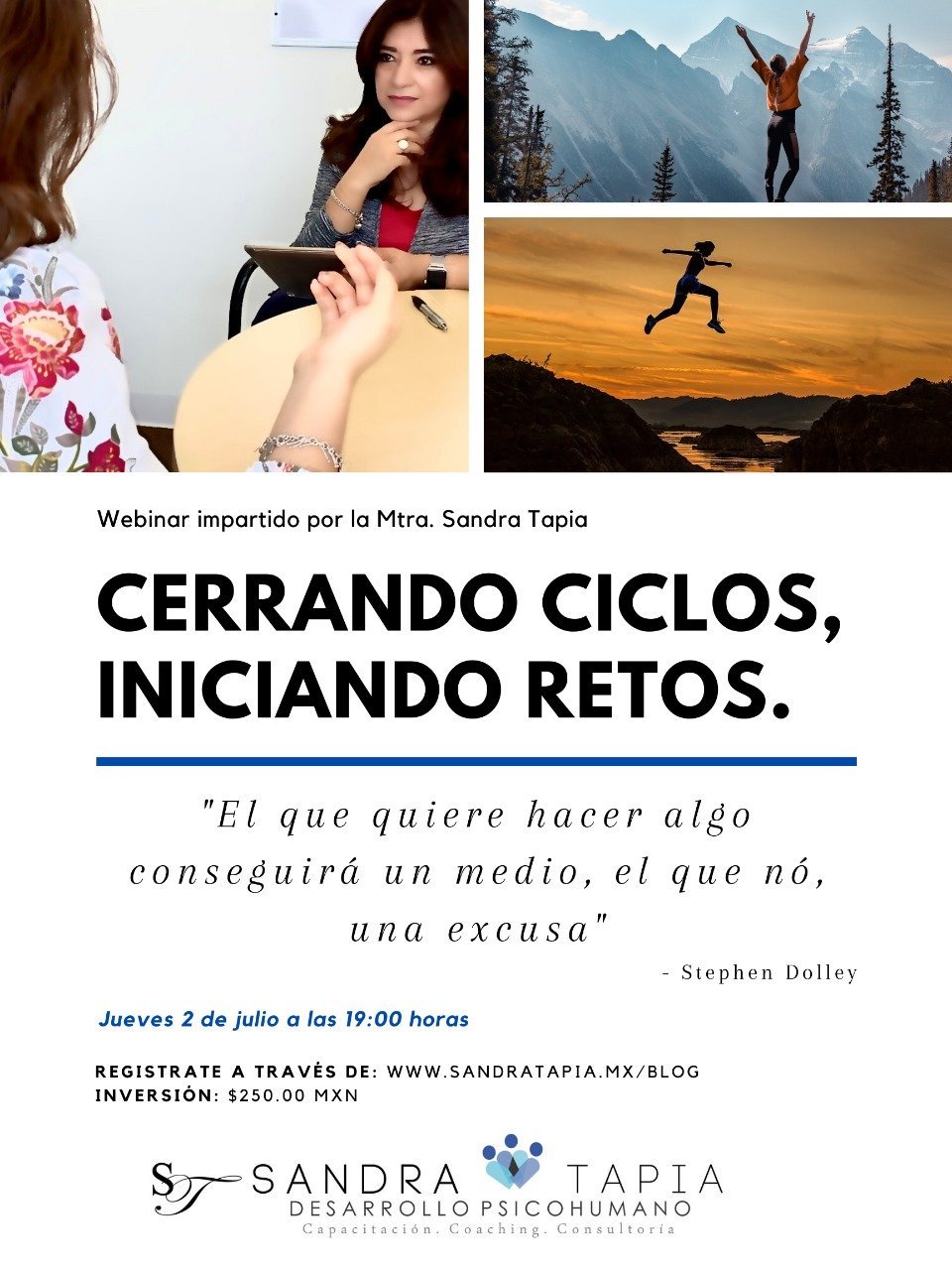 WEBINAR “CERRANDO CICLOS, INICIANDO RETOS” » SandraTapia.mx